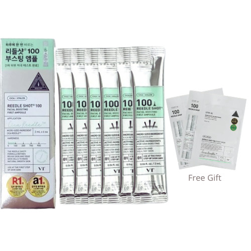 VT Reedle Shot 100 Ampoule 2ml x6 Boosting First Serum K-Beauty Set