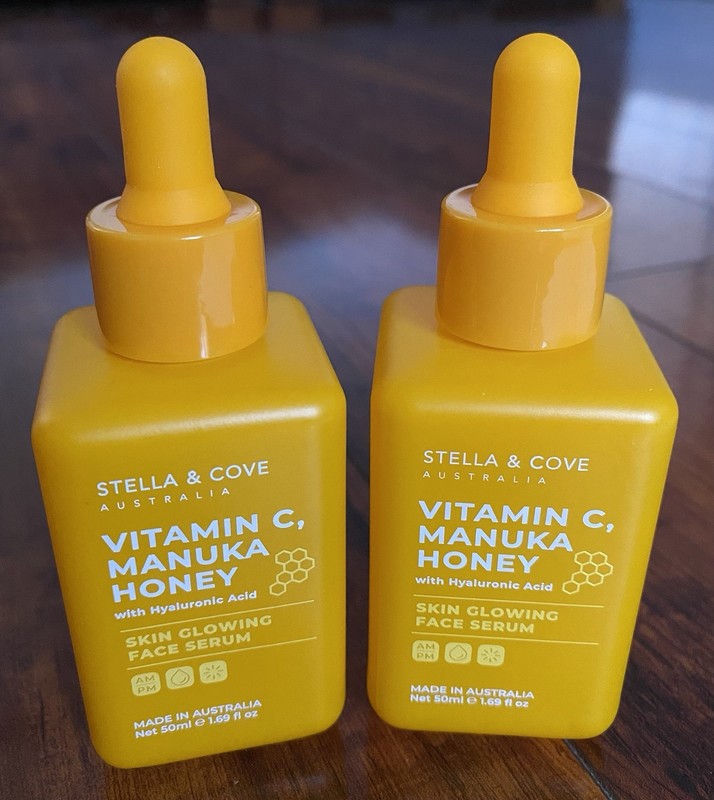 Stella & Cove Vitamin C, Manuka Honey with Hyaluronic Acid Face Serum (2 Packs)
