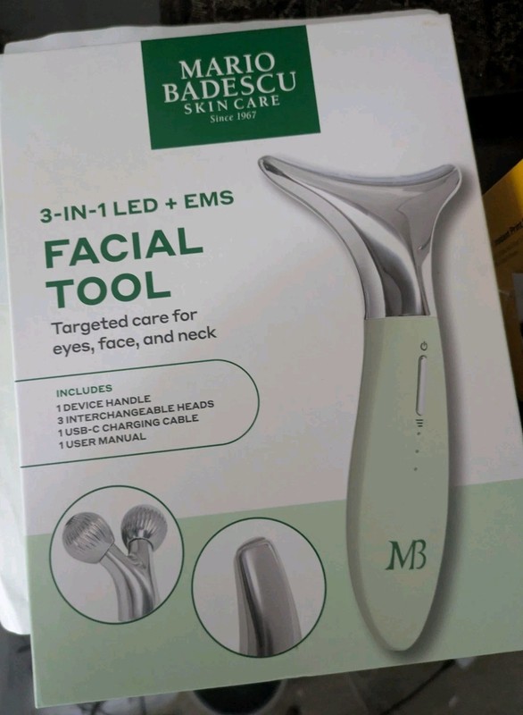 3 In 1 LED + EMS Mario Badescu, skin care facial tool, microcurrent technology