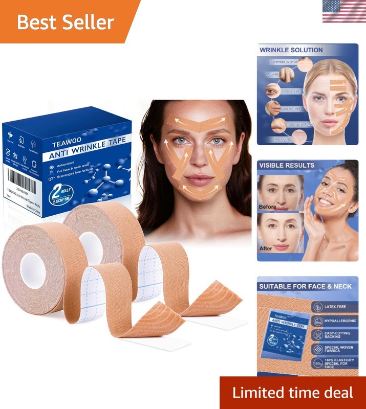 Overnight Anti-Wrinkle Face Tape – 2 Rolls for Youthful Skin Effect