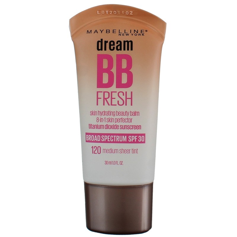6 Pack Maybelline Dream Fresh BB Cream, Medium Sheer Tint 120, SPF 30, 1 fl oz