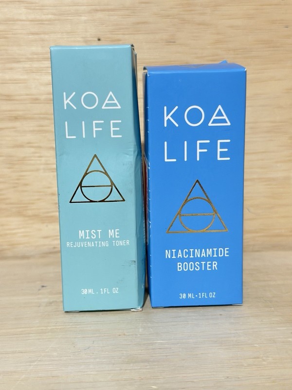 1-Koa Life Niacinamide Booster & 1-Mist Me Rejuvenating Toner 1 Oz Ea