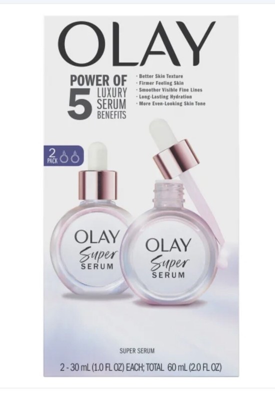 OLAY Super Serum (5 In 1) Collagen Peptide Vitamin E& C – 30ML, 1oz- 2 Pack 2oz
