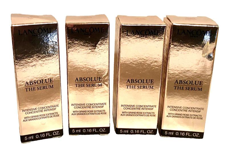 4 x Lancome Absolue THE SERUM Intensive Concentrate w/ Grant Rose 0.16oz/5ml