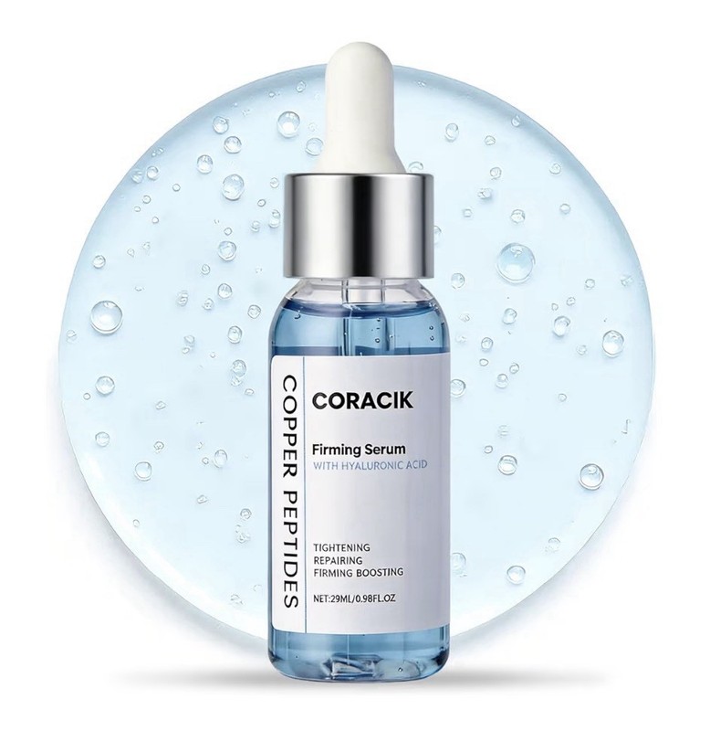 GHK-Cu Copper Peptide Facial Serum Collagen Hyaluronic Acid 0.98 Oz