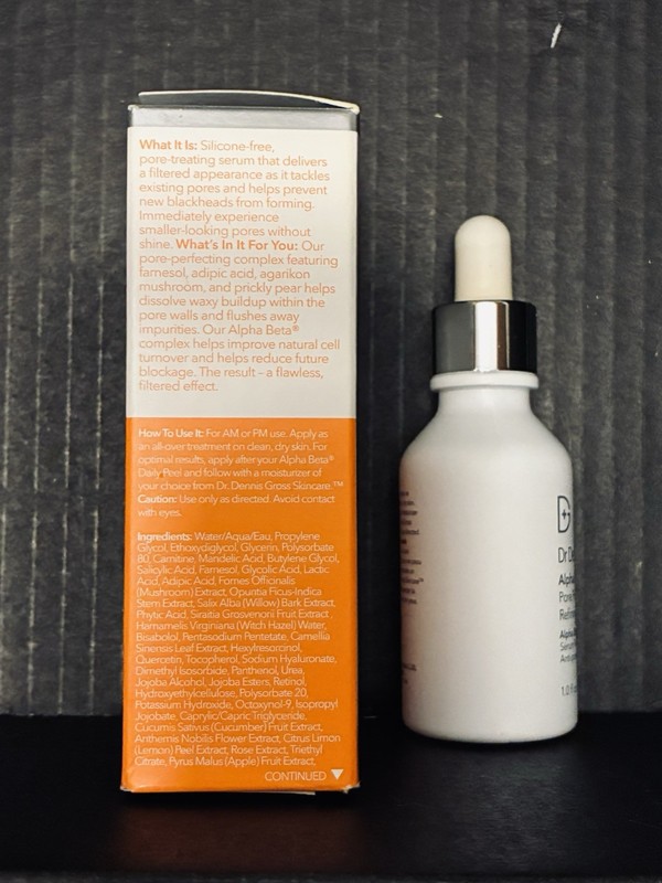 Dr Dennis Gross Alpha Beta Pore Perfecting & Refining Serum $68 MSRP FullSiz NIB gallery