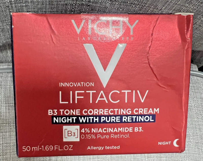 VICHY LiftActiv B3 Tone Correcting Cream with Retinol Night 1.69oz Exp 03/2027+