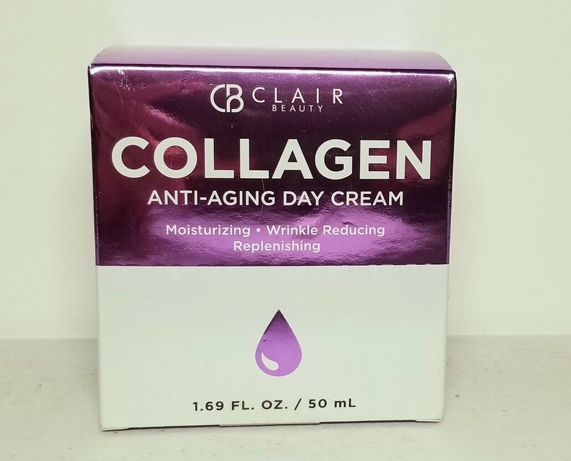 Clair Beauty Collagen Anti-Aging Moisturizing Day Cream 1.69 fl oz / 50 ml NIB