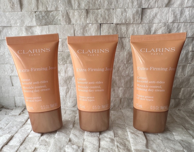 3 Pack – Clarins Extra Firming Jour Wrinkle Control Firming Day Cream – 0.5oz