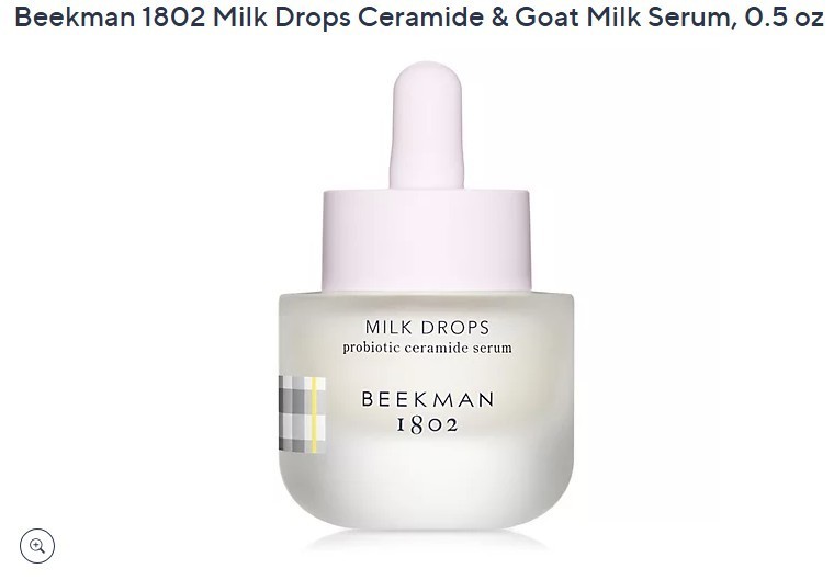 BEEKMAN 1802 Milk Drops Ceramide Serum Goat Milk Prebiotic 15 mL NIB (2 bottles) gallery