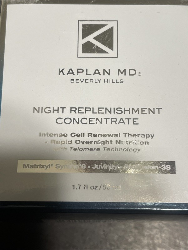 Kaplan MD Night Replenishment Concentrate 1.7 fl oz/50ml Full Size New In Box