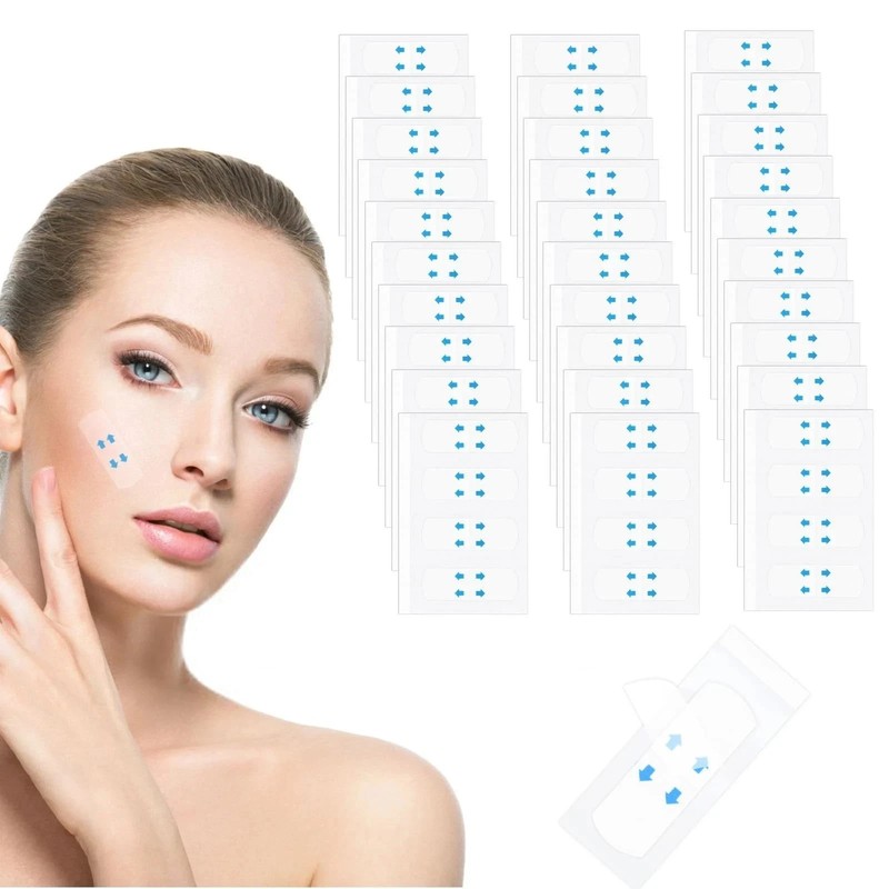 Face Lift Tape, 120 Pcs Invisible Face Lift Tape, Instant Neck Lift Tape for Dou
