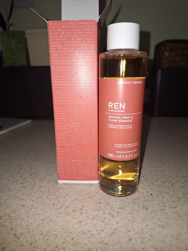 Ren Clean Skincare Smooth, Prep, & Plump Essence Size 3.3 oz /100ml New In Box