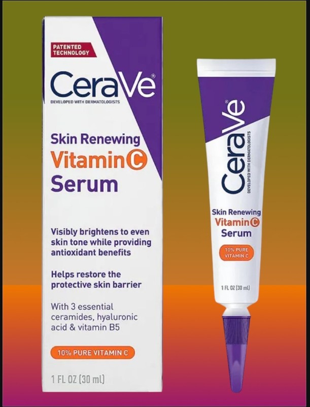 CeraVe Skin Renewing Vitamin C Serum with Ceramides, 30oz [USA Stock]