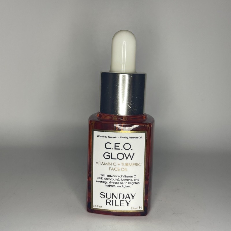 Sunday Riley CEO Glow Oil 0.5 Oz/ 15 mL Facial Oil Moisturizer New No Box
