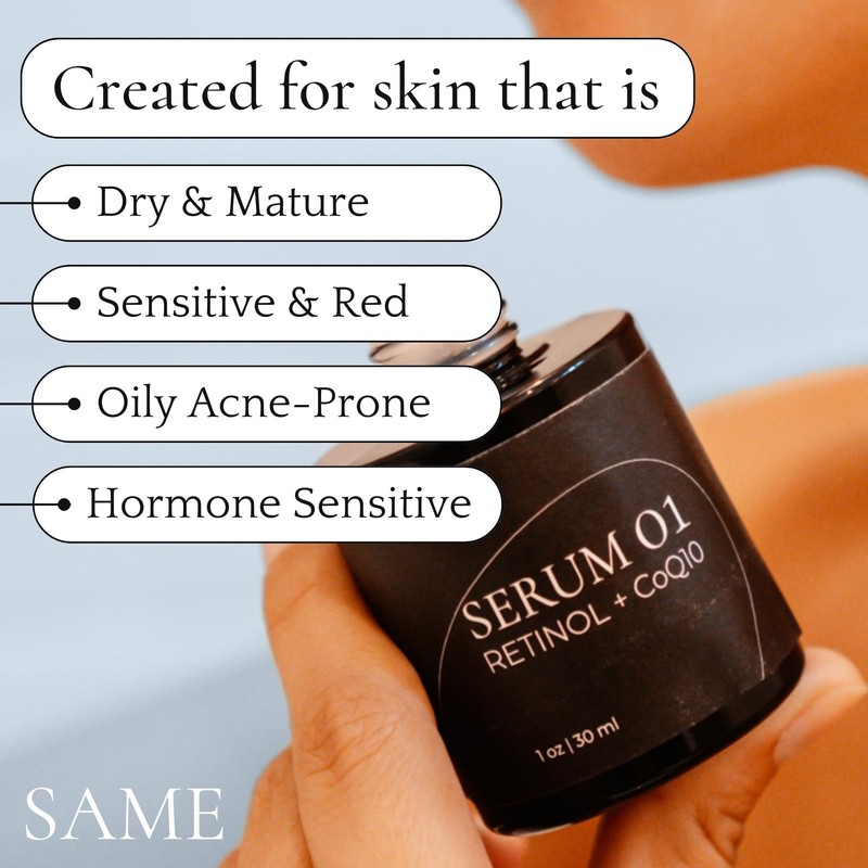 Same Skincare Face Serum 01 CoQ10 Retinol Serum for Face, Vitamin C, Hyaluron... gallery