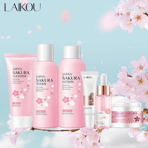 6Pcs Cherry Blossom Moisturizing Repair Anti-Aging-Wrinkle Whitening Face Creams
