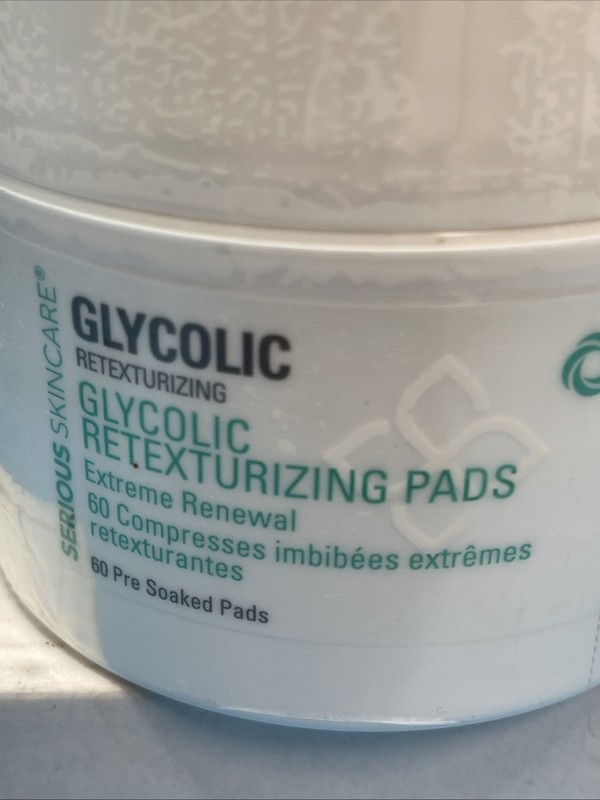 Serious Skincare GLYCOLIC Retexturing Pads (60 Pads/Full Size) New/Sealed SS8 gallery