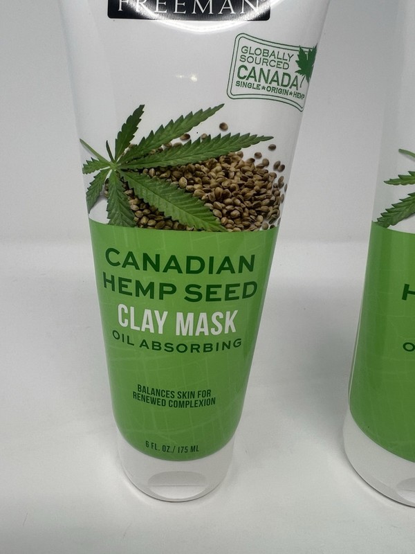 New 2x Canadian HEMP SEED Clay Mask Oil Absorbing 6 fl oz each Freeman gallery
