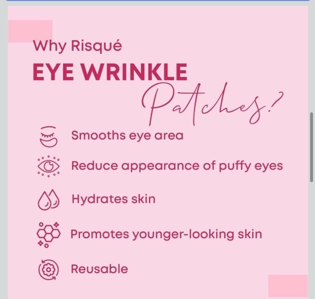 Risque Reusable Eye Wrinkle Gel Pads Patches Tighten Eye Bag Treatment Skincare. gallery
