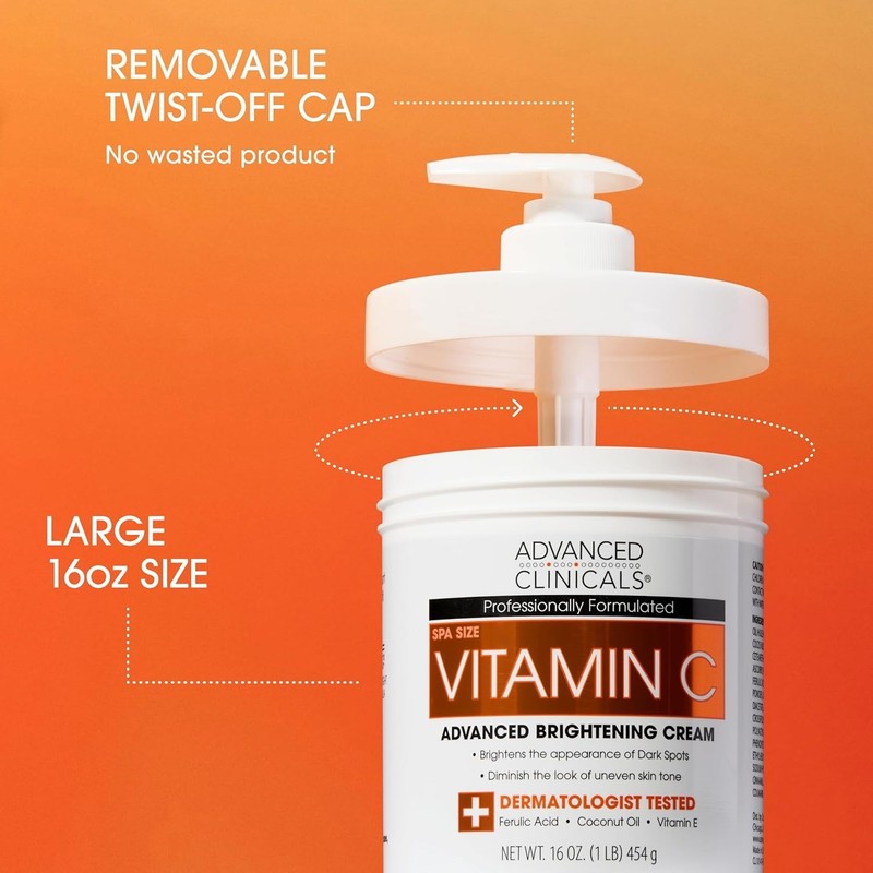 Vitamin C, Advanced Brightening Cream, 16 oz (454 g) gallery
