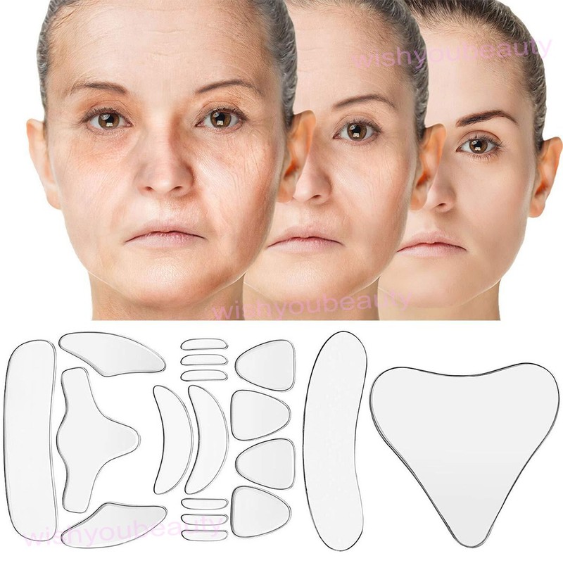 16 PCS Anti Wrinkle Neck Eye Face Pad Silicone Removal Patch Skin Lift Overnight gallery