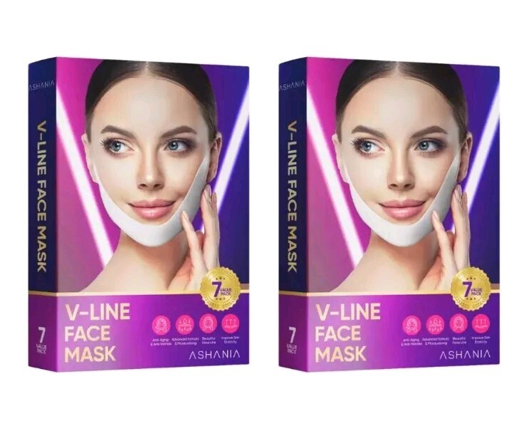 Ashania Double Chin Mask V Line Making Face Mask Double Chin Set Of 2 NIB