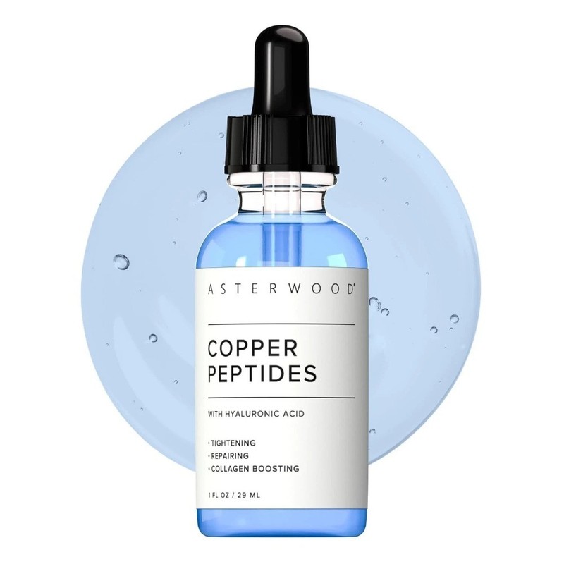 Asterwood GHK-Cu Copper Peptide Serum with Hyaluronic Acid for Firming,Hydration