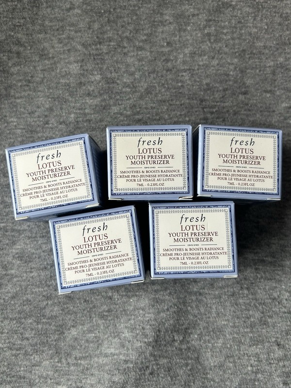 5x FRESH Lotus Youth Preserve Moisturizer Each 7 mL Minis New in Box