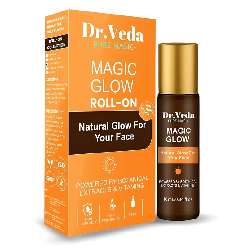 Dr. Veda Magic Glow Face Serum Roll-On 10ml Fast shipping