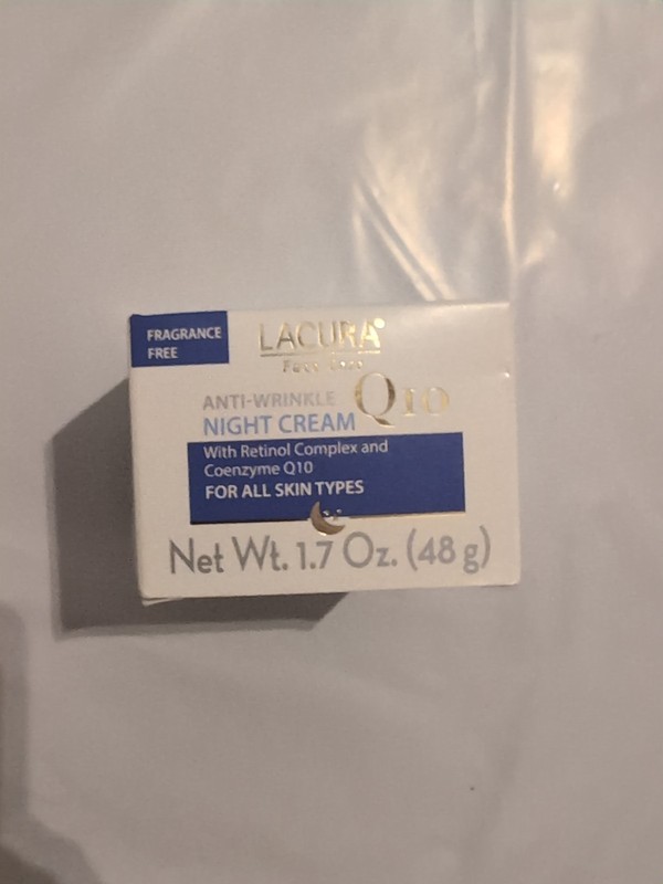 Lacura™Q10 Anti-Wrinkle Night Cream w/Retinol & Coenzyme Q10 NEW In glass Jar