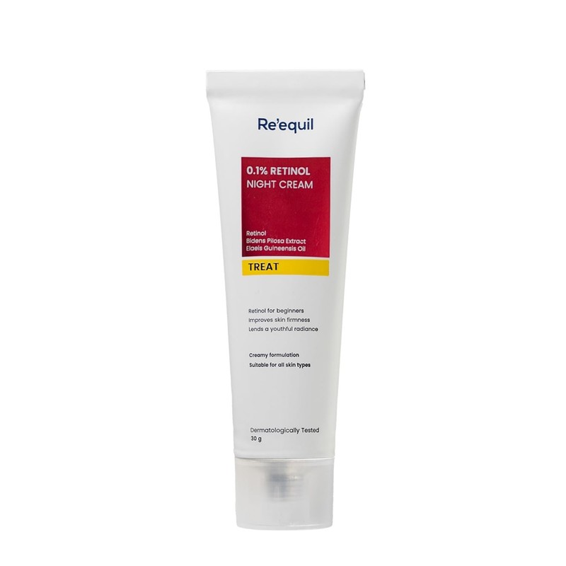RE’ EQUIL 0.1% Retinol Night Cream 30g Repairs Wrinkles & Fine Lines