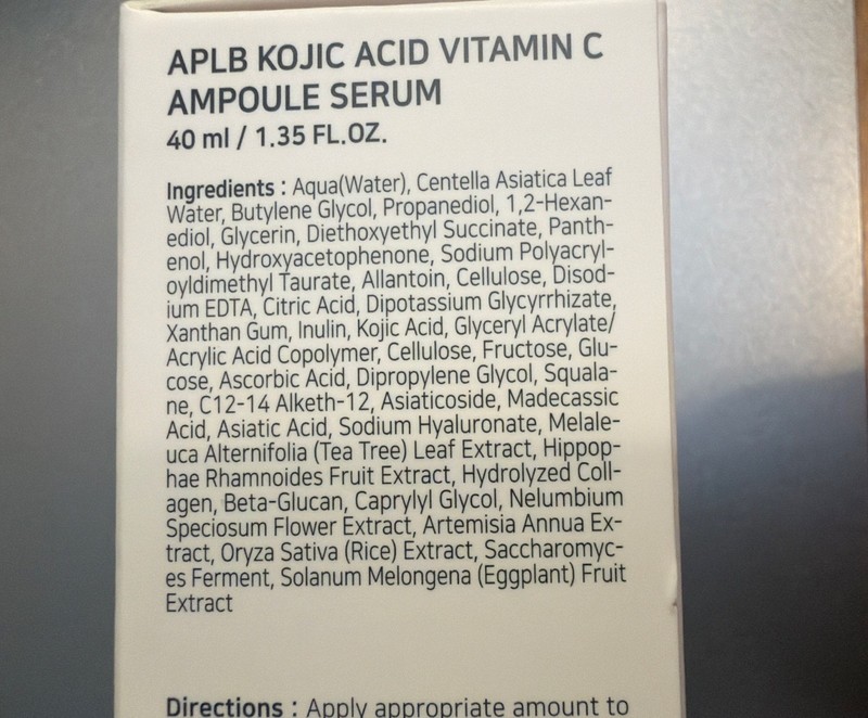 APLB Kojic Acid Vitamin C Ampoule Serum, 1.35oz/30mL Brightening, Glass Skin NIB gallery