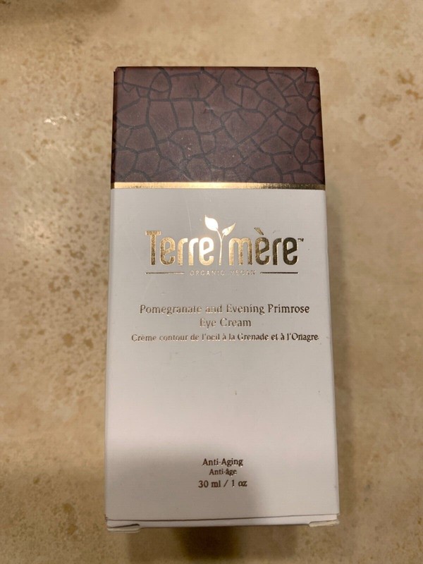 Terre Mere Vegan Pomegranate Evening Eye Cream Primrose Anti-Aging Vegan NIB 1oz