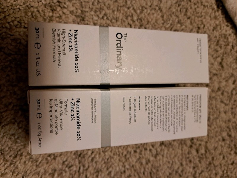 The Ordinary Niacinamide 10% + Zinc 1% 30ml 1ozSmoothing Serum Pack of 2