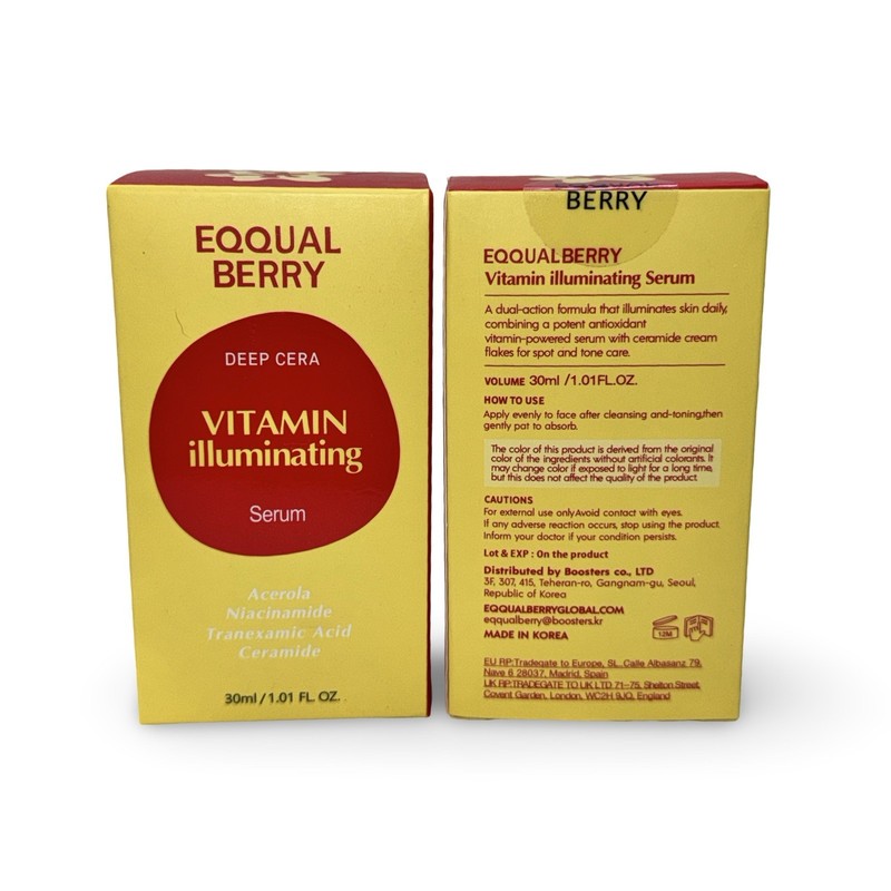 EQQUALBERRY DEEP CERA Vitamin Illuminating Serum 30ml / 1.01 fl oz Premium gallery