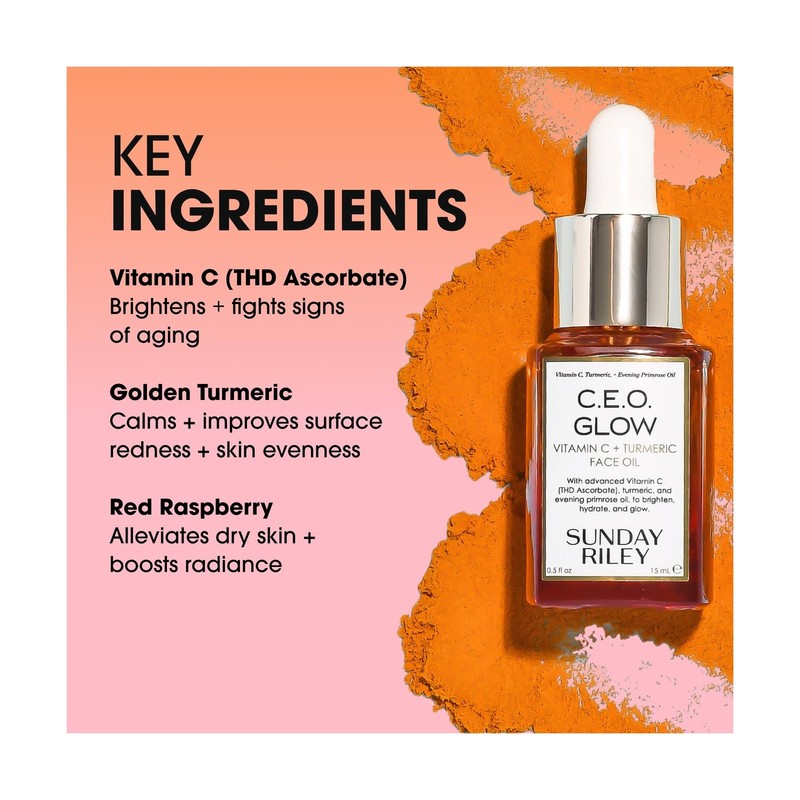 Sunday Riley C.E.O. Glow Vitamin C & Turmeric Face Oil 0.5 Fl Oz (P... Fast Ship gallery