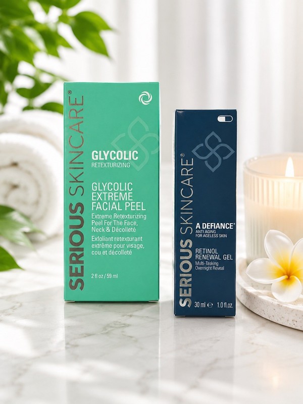 Serious Skincare Anti-Aging Duo Retinol Gel & Glycolic Extreme Peel NEW Sealed