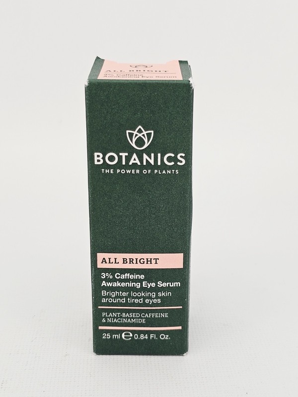 Botanics All Bright 3% Caffeine Awakening Eye Serum Niacinamide 0.84 oz