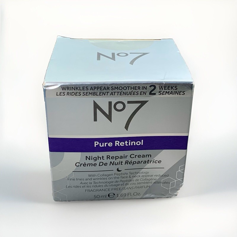 No7 Pure Retinol Night Repair Cream Collagen for Fine Lines & Wrinkles