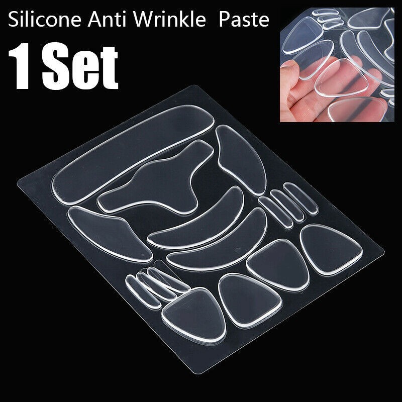 16Pack Soft Anti Wrinkle Silicone Sticker Face Forehead Neck Eye Pad Patches r gallery