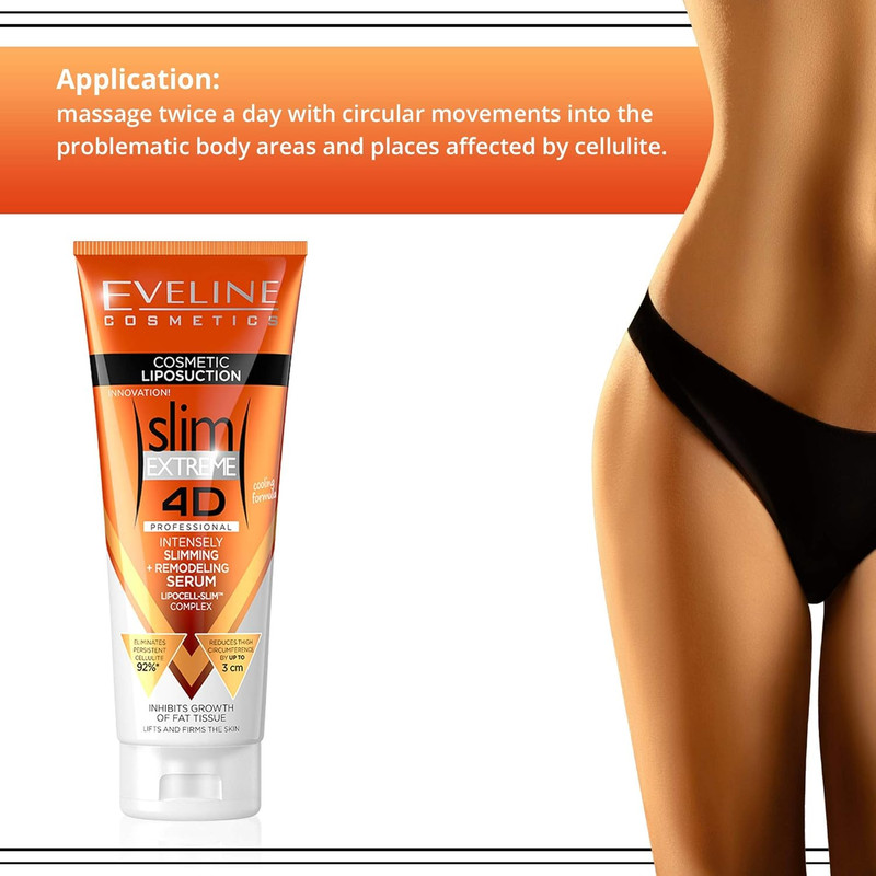 New Eveline Slim Extreme 4D Liposuction Body Serum 8.8 Fl Oz Fast Shipping gallery