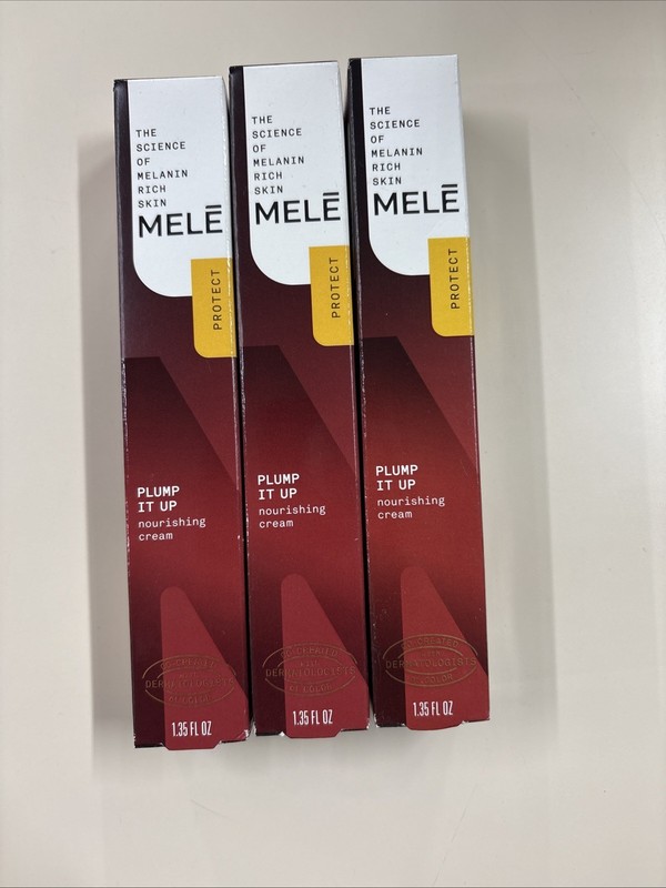 3 MELE Plump It Up Nourishing Facial Cream for Melanin Rich Skin 1.35 fl oz NEW