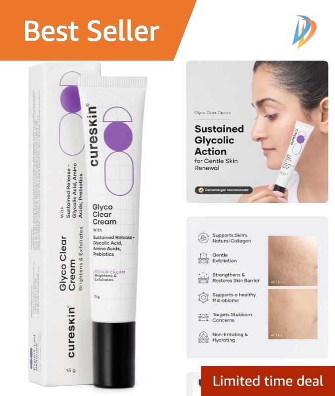Glyco Clear Exfoliating Cream | Amino Acids & Prebiotics for Radiant Skin 1.13oz
