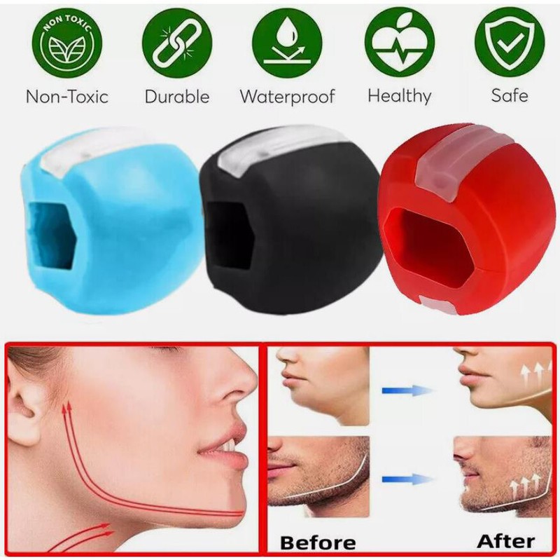 3PCS Jawline Exerciser Set 40-60lbs Face Trainer Double Chin Reducer Jaw Toner gallery