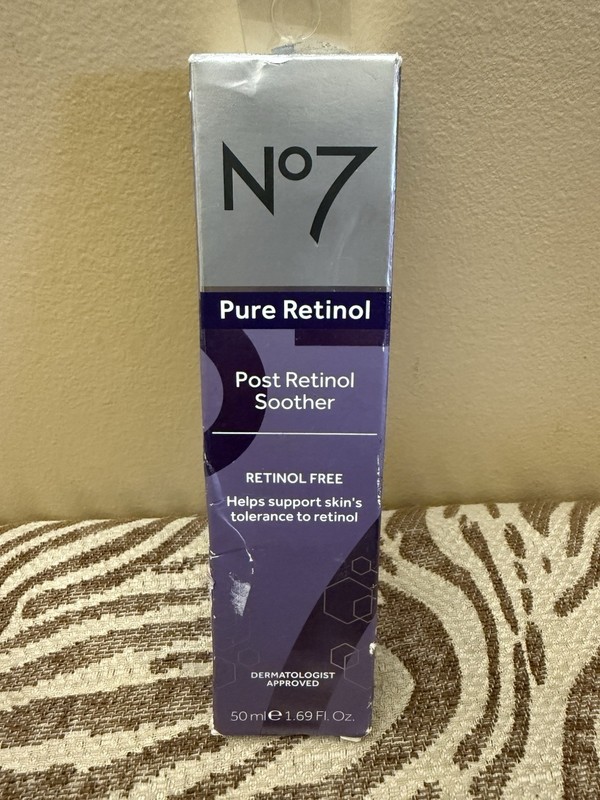 No7 Pure Retinol Post Retinol Soother Fragrance Free 50ml/1.69 fl.oz – New Box!