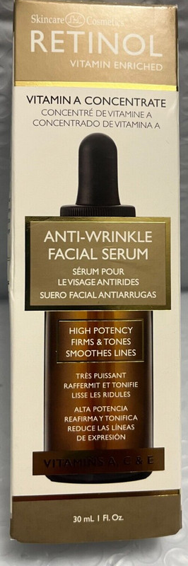 SKINCARE RETINOL VITAMIN A CONCENTRATE ANTI-WRINKLE FACIAL SERUM VITAMIN A 1FLOZ