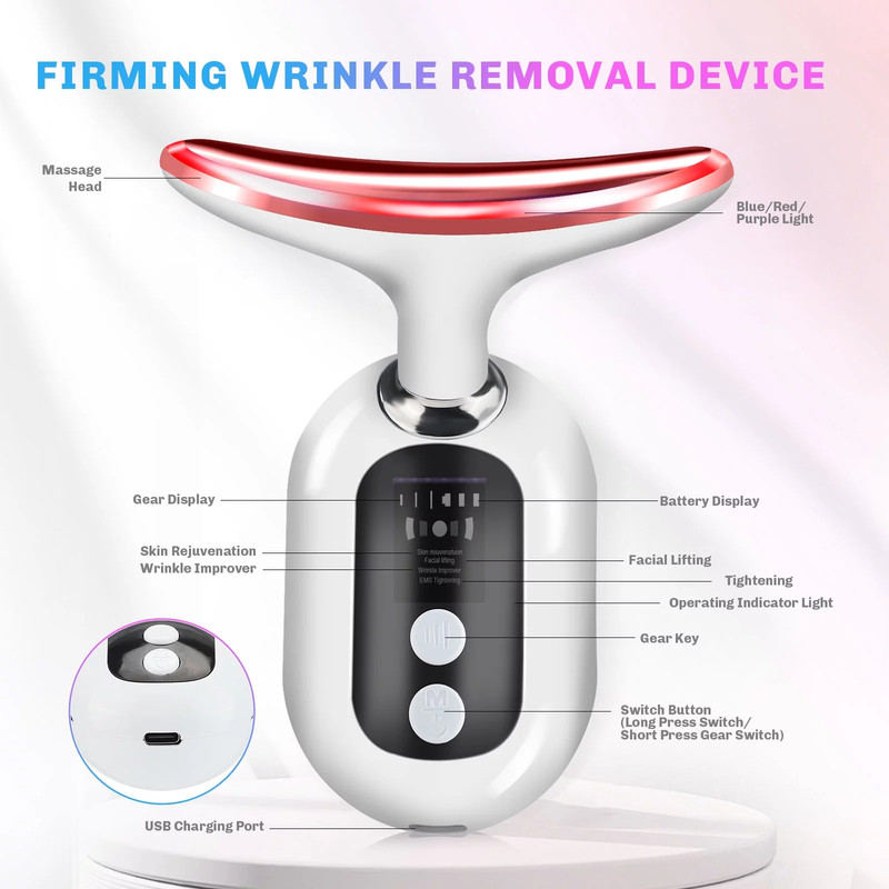 Firming Wrinkle Removal Device for Neck Face, Double Chin Reducer Machine