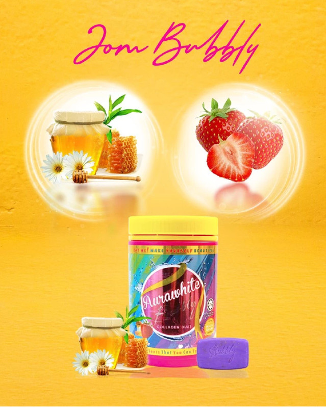 AuraWhite Bubbly Collagen Dust 500G Free Gift gallery