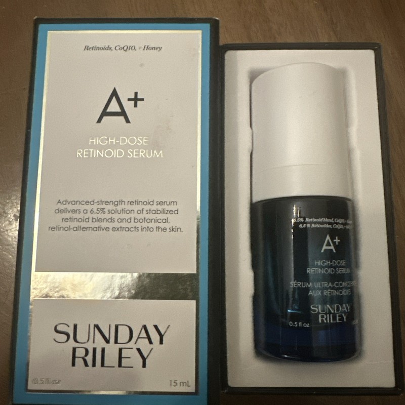 Sunday Riley A+ HIGH DOSE RETINOID SERUM Large Travel Size 0.5 oz/15 ml NEW